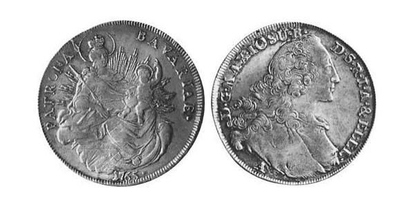 1 Thaler Electorate of Bavaria (1623 - 1806) Silver Maximilian III Joseph, Elector of Bavaria (1727 – 1777)