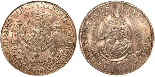 1 Thaler Electorate of Bavaria (1623 - 1806) Silver Maximilian I, Elector of Bavaria (1573 – 1651)