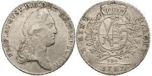 1 Thaler Electorate of Saxony (1356 - 1806) Silver Augustus II the Strong (1670 - 1733)