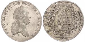 1 Thaler Electorate of Saxony (1356 - 1806) Silver Augustus II the Strong (1670 - 1733)