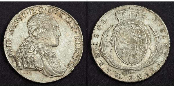 1 Thaler Electorate of Saxony (1356 - 1806) Silver Frederick Augustus I of Saxony