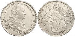 1 Thaler Electorate of Bavaria (1623 - 1806) Silver Charles Theodore, Elector of Bavaria (1724 - 1799)