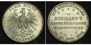 1 Thaler Free City of Frankfurt Silver 