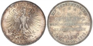 1 Thaler Free City of Frankfurt Silver 