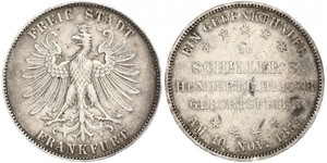 1 Thaler Free City of Frankfurt Silver 