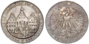 1 Thaler Free City of Frankfurt Silver 