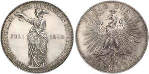 1 Thaler Free City of Frankfurt Silver 