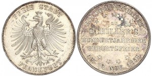 1 Thaler Free City of Frankfurt Silver 