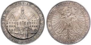 1 Thaler Free City of Frankfurt Silver 