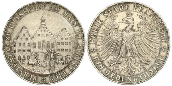 1 Thaler Free City of Frankfurt Silver 