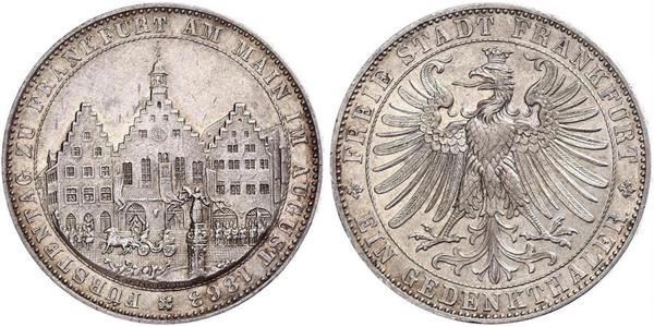 1 Thaler Free City of Frankfurt Silver 