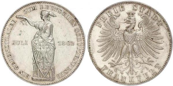 1 Thaler Free City of Frankfurt Silver 
