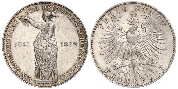 1 Thaler Free City of Frankfurt Silver 