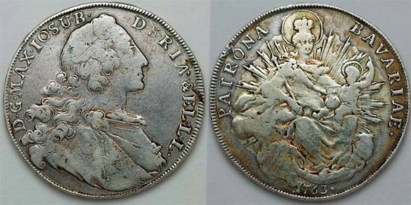 1 Thaler Germany Silver Maximilian III Joseph, Elector of Bavaria (1727 – 1777)