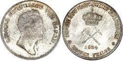 1 Thaler Grand Duchy of Baden (1806-1918) Silver Leopold, Grand Duke of Baden (1790 – 1852)