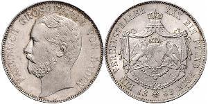 1 Thaler Grand Duchy of Baden (1806-1918) Silver Frederick I, Grand Duke of Baden (1826 - 1907)