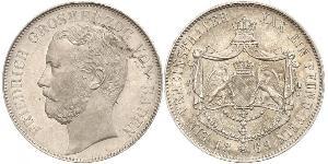 1 Thaler Grand Duchy of Baden (1806-1918) Silver Frederick I, Grand Duke of Baden (1826 - 1907)