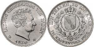 1 Thaler Grand Duchy of Baden (1806-1918) Silver Louis I, Grand Duke of Baden (1763 - 1830)