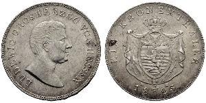 1 Thaler Grand Duchy of Hesse (1806 - 1918) Silver Louis I, Grand Duke of Hesse