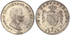 1 Thaler Grand Duchy of Hesse (1806 - 1918) Silver Louis I, Grand Duke of Hesse