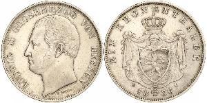 1 Thaler Grand Duchy of Hesse (1806 - 1918) Silver Louis II, Grand Duke of Hesse