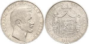 1 Thaler Grand Duchy of Hesse (1806 - 1918) Silver Ferdinand, Landgrave of Hesse-Homburg