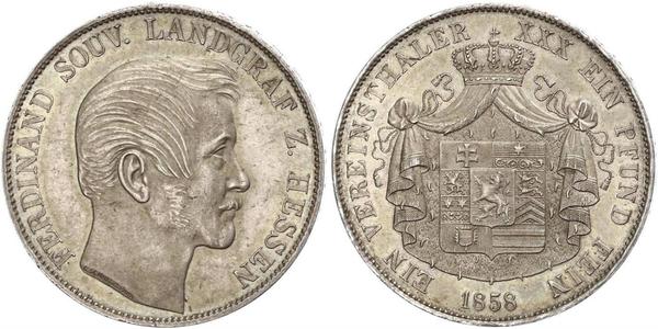 1 Thaler Grand Duchy of Hesse (1806 - 1918) Silver Ferdinand, Landgrave of Hesse-Homburg