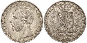 1 Thaler Grand Duchy of Oldenburg (1814 - 1918) Silver Peter II, Grand Duke of Oldenburg (1827 - 1900)