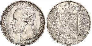 1 Thaler Grand Duchy of Oldenburg (1814 - 1918) Silver Peter II, Grand Duke of Oldenburg (1827 - 1900)