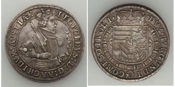 1 Thaler Habsburg Empire (1526-1804) Silver Leopold V, Archduke of Austria (1586 – 1632)