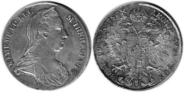1 Thaler Habsburg Empire (1526-1804) / Austria  Silver Maria Theresa of Austria (1717 - 1780)