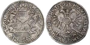 1 Thaler Holy Roman Empire (962-1806) Silver Maximilian II, Holy Roman Emperor (1527- 1576)