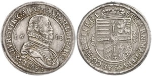 1 Thaler Holy Roman Empire (962-1806) Silver Maximilian III, Archduke of Austria (1558 – 1618)
