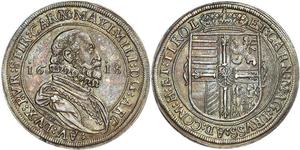 1 Thaler Holy Roman Empire (962-1806) Silver Maximilian III, Archduke of Austria (1558 – 1618)