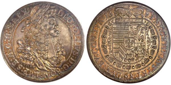 1 Thaler Holy Roman Empire (962-1806) Silver Leopold I, Holy Roman Emperor (1640-1705)