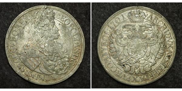 1 Thaler Holy Roman Empire (962-1806) Silver Leopold I, Holy Roman Emperor (1640-1705)