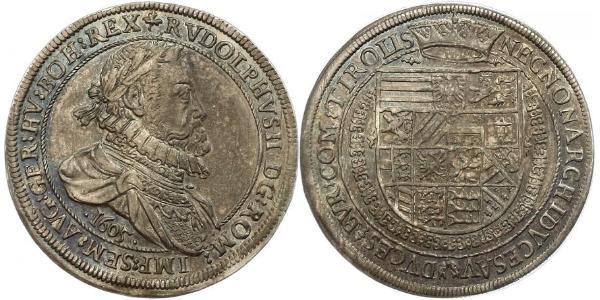 1 Thaler Holy Roman Empire (962-1806) Silver Rudolf II, Holy Roman Emperor (1552 - 1612)