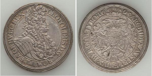 1 Thaler Holy Roman Empire (962-1806) Silver Leopold I, Holy Roman Emperor (1640-1705)