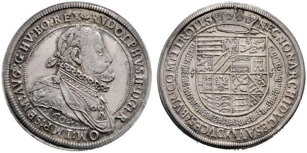 1 Thaler Holy Roman Empire (962-1806) Silver Rudolf II, Holy Roman Emperor (1552 - 1612)