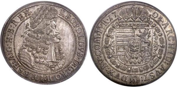 1 Thaler Holy Roman Empire (962-1806) Silver Leopold I, Holy Roman Emperor (1640-1705)