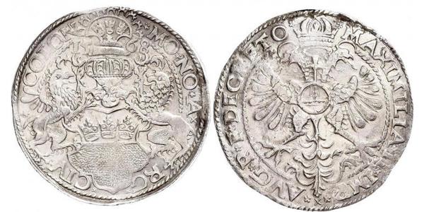 1 Thaler Holy Roman Empire (962-1806) Silver Maximilian II, Holy Roman Emperor (1527- 1576)