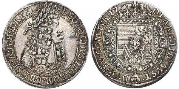 1 Thaler Holy Roman Empire (962-1806) Silver Leopold I, Holy Roman Emperor (1640-1705)