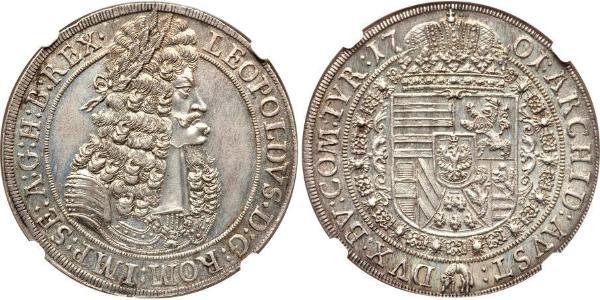 1 Thaler Holy Roman Empire (962-1806) Silver Leopold I, Holy Roman Emperor (1640-1705)