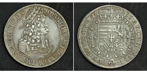 1 Thaler Holy Roman Empire (962-1806) Silver Leopold I, Holy Roman Emperor (1640-1705)