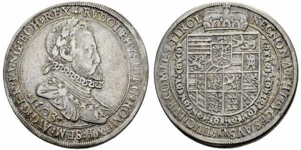 1 Thaler Holy Roman Empire (962-1806) Silver Rudolf II, Holy Roman Emperor (1552 - 1612)