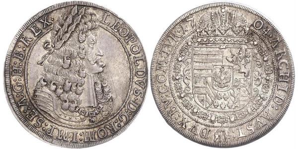 1 Thaler Holy Roman Empire (962-1806) Silver Leopold I, Holy Roman Emperor (1640-1705)