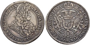 1 Thaler Hungary / Holy Roman Empire (962-1806) Silver Leopold I, Holy Roman Emperor (1640-1705)