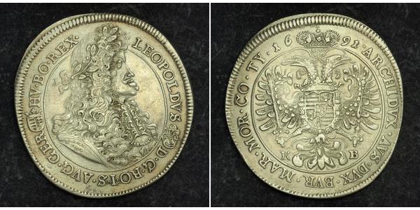 1 Thaler Hungary / Holy Roman Empire (962-1806) Silver Leopold I, Holy Roman Emperor (1640-1705)