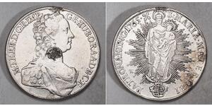 1 Thaler Hungary Silver Maria Theresa of Austria (1717 - 1780)