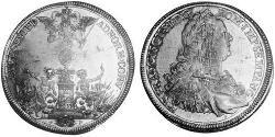 1 Thaler Imperial City of Augsburg (1276 - 1803) Silver Francis I, Holy Roman Emperor (1708-1765)